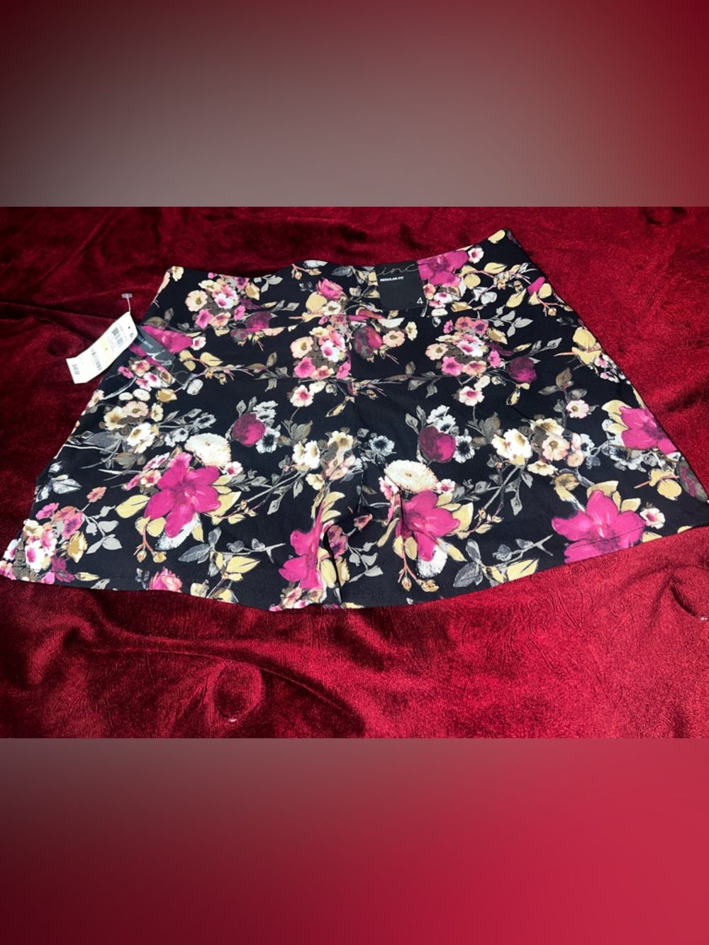 INC. Regular Fit Size 4 Women’s Floral Dress  Shorts Brand New With Tags - Picture 5 of 10